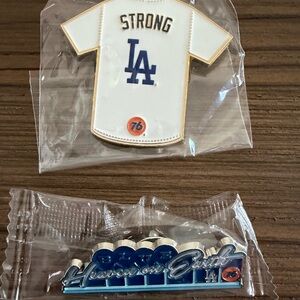 Team Spirit Brooch Set - White and Blue